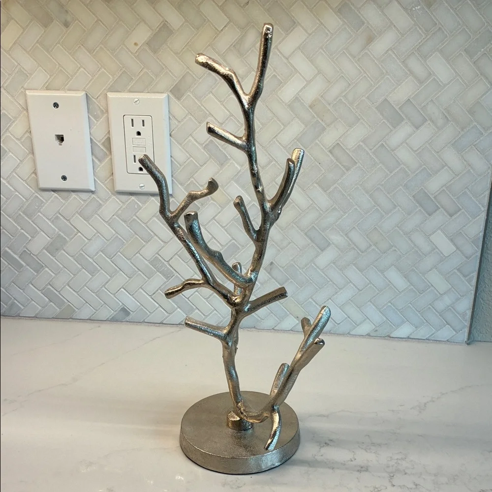 Z Gallerie Metallic Silver Branch Decorative Accent Jewelry Tree